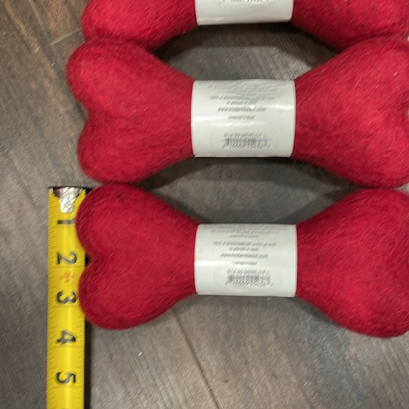 NWT Wool Bone Red (Merlot) Dog Toy Lot of 3 Modernbeast *Benefits Animal Rescue* - Picture 4 of 4
